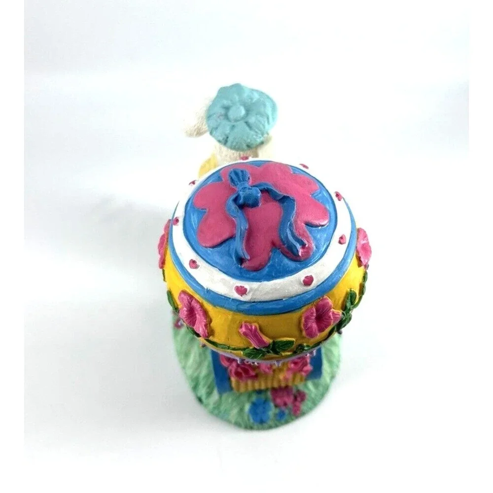 Clover Hill Julies Journey‎ Hand Painted Figurine Easter Bunny with Cart 5